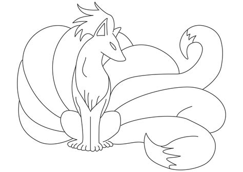 Pokemon Coloring Pages Ninetales Pokemon Drawing Easy