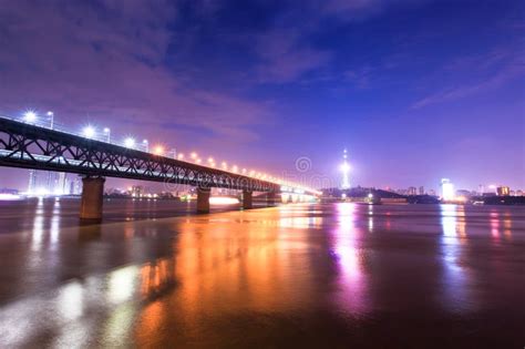 Night Scene Of Lihu Bridge Stock Photo Image Of Color 18557202
