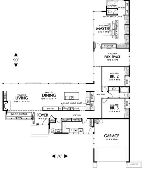 L shaped 3 bedroom house plans uk, l shaped. Different - L Shaped House Plans with 3 Car Garage Image ...