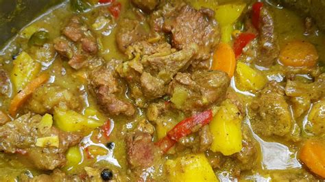 How To Cook Authentic Jamaican Curry Goat No Pressure Cooker Delicious Curry Goat Recipe