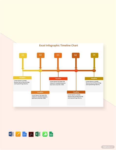 Timeline Infographic Chart Template Excel Word Apple Numbers Apple