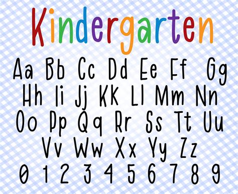 Kindergarten Font Svg Scribble Font Kids Font Svg Kids Etsy