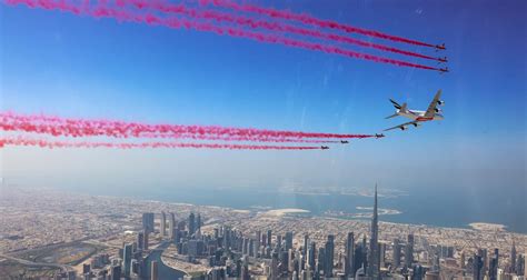 Airshow News Emirates A380 And Red Arrows Kick Off The Dp World Tour