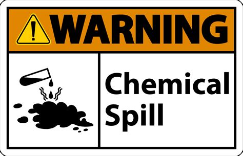 Warning Chemical Spill Sign On White Background 14832763 Vector Art At