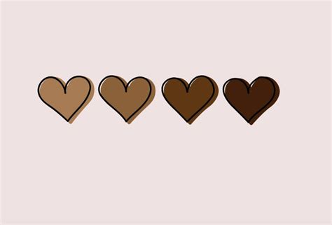 Brown Hearts Sticker Etsy