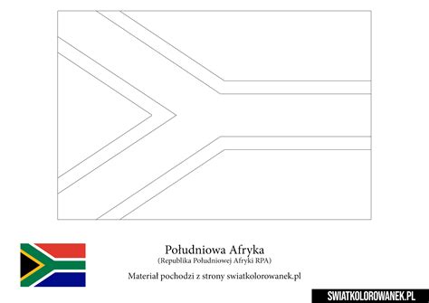 Kolorowanka Flaga Rpa Republika Po Udniowej Afryki Darmowe Kolorowanki Do Druku