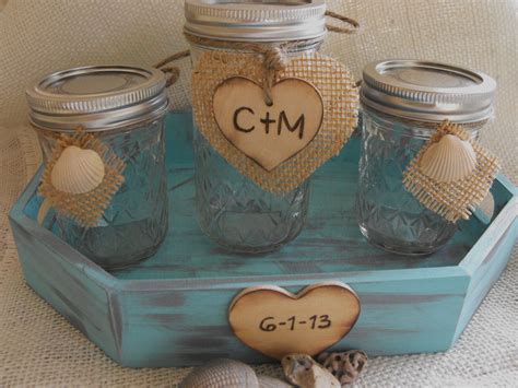 Beach Mason Jar Sand Ceremony Set Personalized By Hanscreations Sand