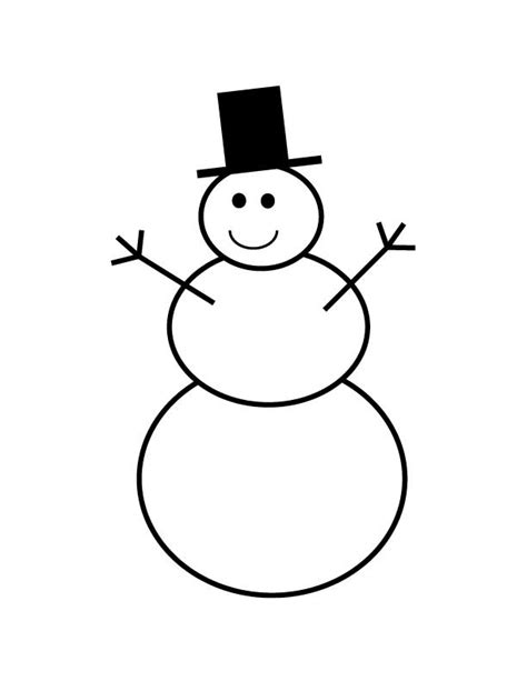 Snowman dressed for the holidays or a snowman with his top hat. printable snowman clip art - Clip Art Library