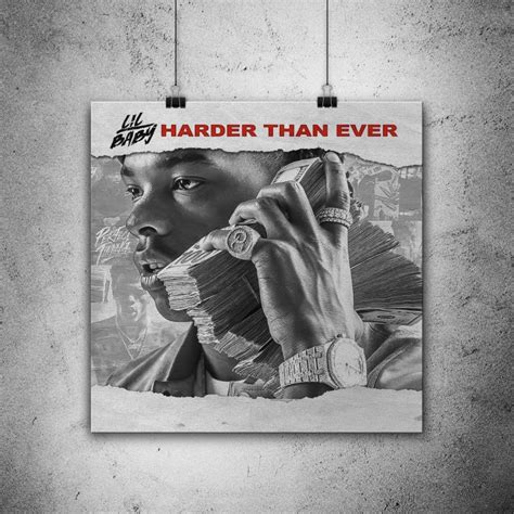 Lil Baby Harder Than Ever Wall Art Photo Print Album Cover Poster Canvas Wall Art Print