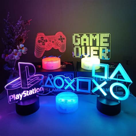 Ps4 Ps5 3d Light Led Acrylic Vision Night Light 16 Colors With Remote