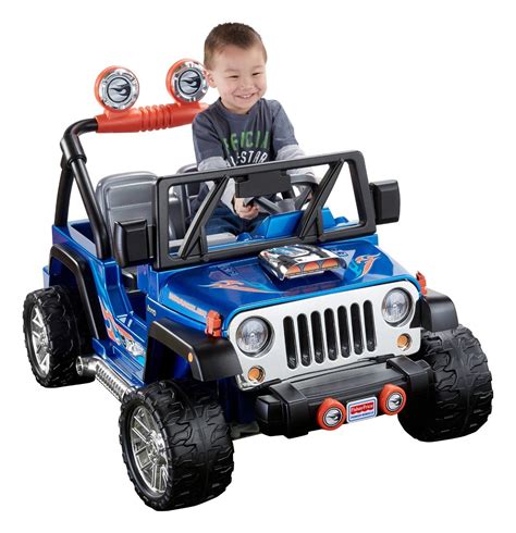 Power Wheels Hot Wheels Jeep Wrangler Blue 12v Toys And Games
