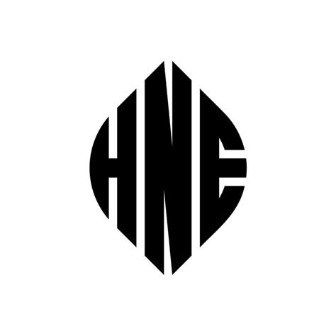 Diseño De Logotipo De Letra De Círculo Hne Con Forma De Círculo Y