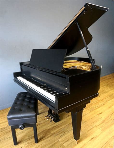 Baby Grand Piano Ebony Black New Matching Artist Bench Cameron Piano