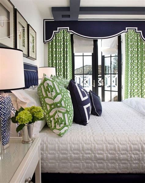 California Dream Beach House With Navy White And Green
