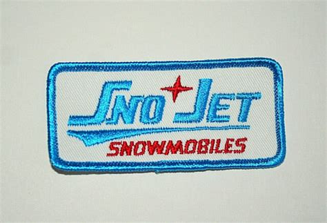 2 Vintage Sno Jet Snowmobile Jacket Patch New Nos 1970s Ebay