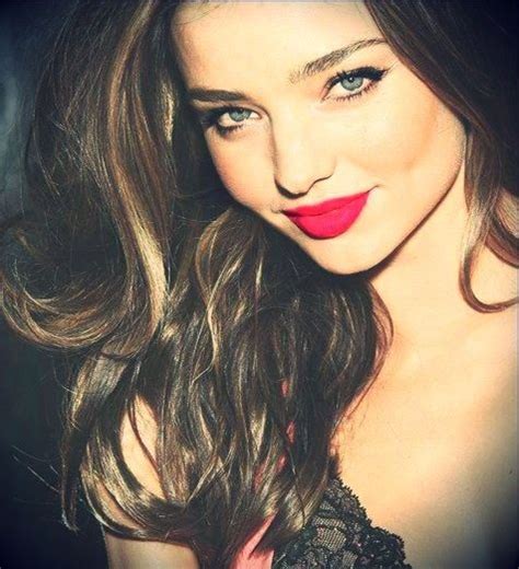 Red Lipstick For Miranda Kerr Models Makeup Beauty Victorias Secret