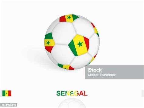 Bola Sepak Dengan Bendera Senegal Peralatan Olahraga Sepak Bola
