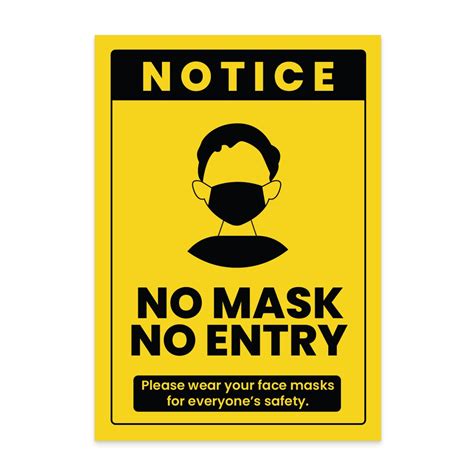 Covid No Mask No Entry Posters English C Shopee Philippines