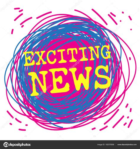 Exciting News Poster Or Banner Stock Vector Image By ©fla 182375558