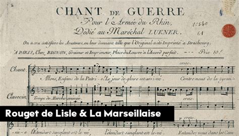 Chant De Guerre Pour L Armée Du Rhin - Rouget de Lisle & La Marseillaise : épisode 5 | Actualités du musée de