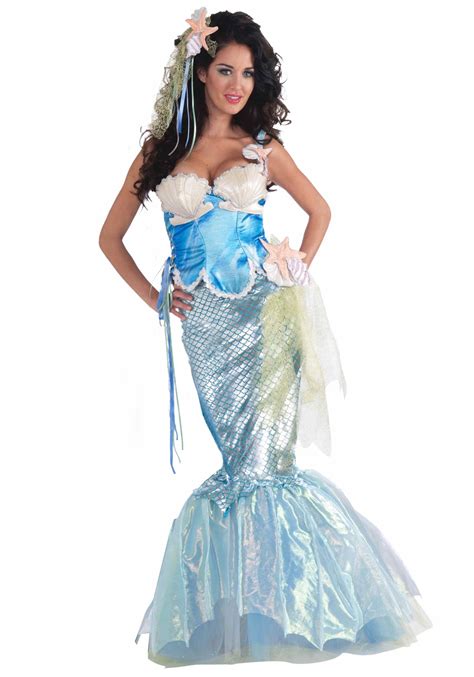 Seashell Mermaid Sea Siren Ariel Fancy Dress Up Halloween Sexy Adult