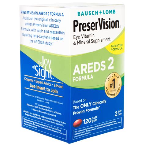 2 Pack Bausch Lomb Preservision Areds 2 Formula Eye Vitamin Soft