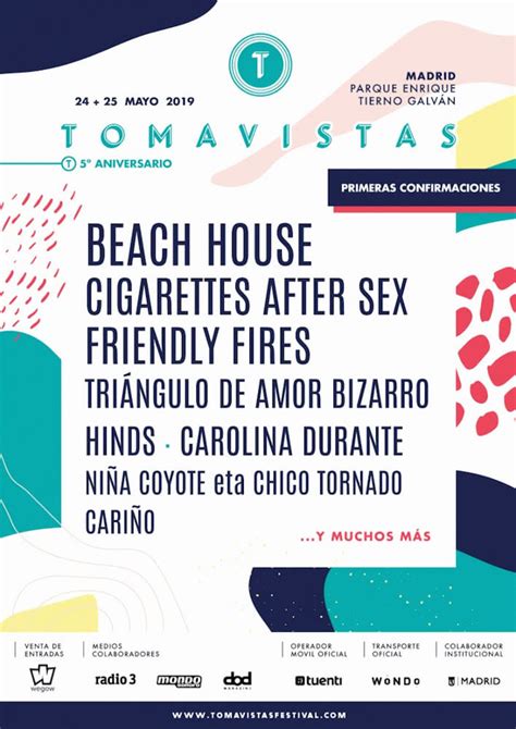 festival tomavistas 2019 confirma a beach house cigarettes after sex friendly fires y más