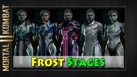 All 5 Frost Character Stages Mortal Kombat 11 Gear Skins Mk11