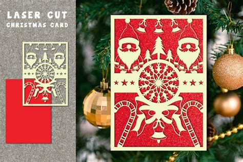 Paper Cut Christmas Card Svg Design Graphic By Cutting Edge · Creative