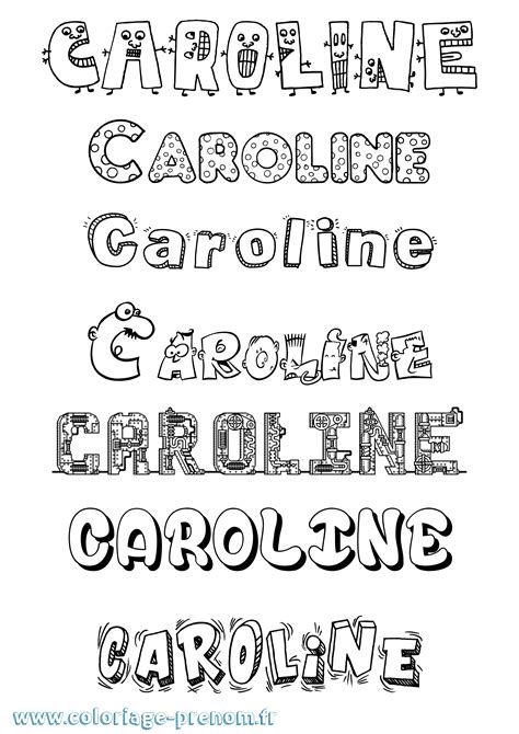 Coloriage Du Prénom Caroline à Imprimer Ou Télécharger Facilement