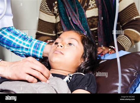 Indian Doctor Hospital Patient Checking Stock Photo Alamy