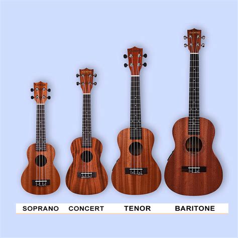 Types Of Ukuleles Soprano Vs Concert Vs Tenor Vs Baritone