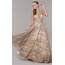 Champagne Backless Long Sparkly Formal Prom Dress