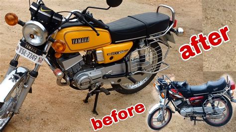 Yamaha rx 100's big brother,rx 135 is that bike which i love very much coz i learn how to ride, with rx i have modified my indicators with led and tail lamp with led. Yamaha RX-100 modified matel yellow colour - YouTube