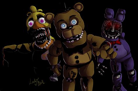 Withered Animaronics Fnaf 2 By Ladyfiszi D9f1f7h Five Nights At
