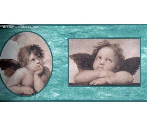 Two Cute Baby Angels Wallpaper Border