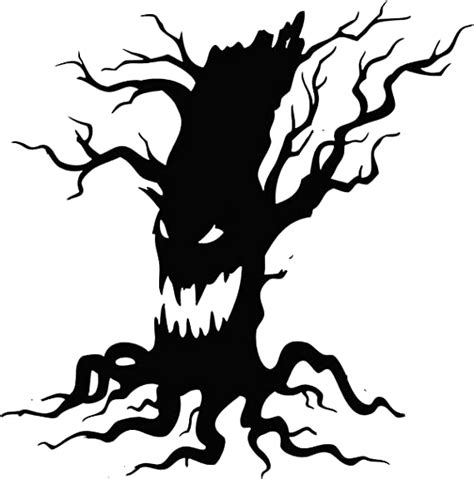 Scary Haunted Tree Face Sticker For Almost All Surfaces Easy To