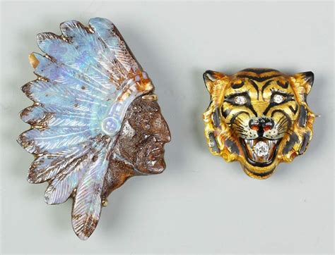 Native American Pin And Tiger Pin Cottone Auctions
