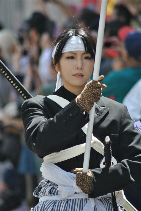 Samurai Girl Standard Bearer Female Samurai Warrior Woman Action Poses