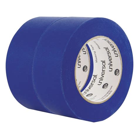 universal premium blue masking tape with uv resistance 3 core 48 mm x 54 8 m blue 2 pack