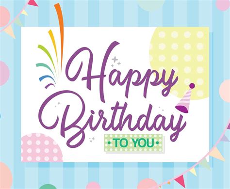 Happy Birthday Card Vector Vector Art And Graphics