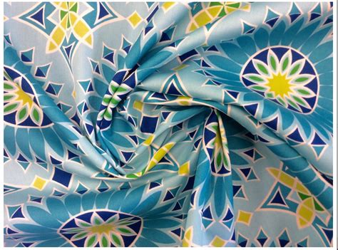 Schumacher Trina Turk Outdoor Fabric Soleil La Print Aqua By Etsy