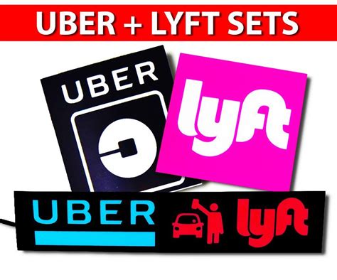 Combo Packages Uber Lyft Glow Light Signs Uber Lyft Illuminated Signs