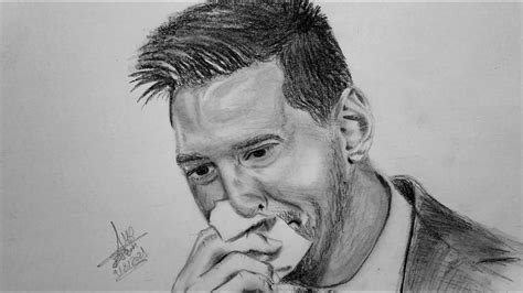 Drawing Lionel Messi Crying Easy Step By Step Youtube