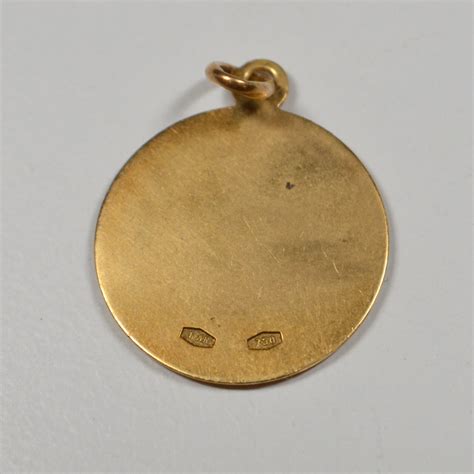 Vintage 750 18k Gold Religious Medal Italian 3 G Signed 750 1 Etsy