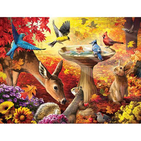 Buy Autumn Birdbath 300 Large Piece Jigsaw Puzzle