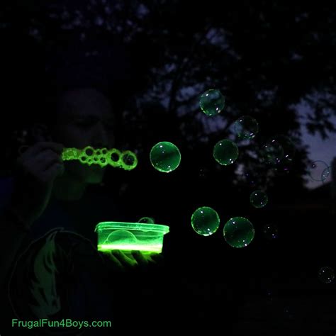 How To Make Glowing Bubbles Frugal Fun For Boys And Girls