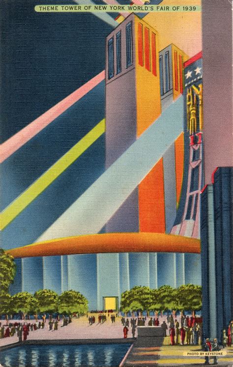 1939 New York Worlds Fair Theme Tower This Massive Structure 250