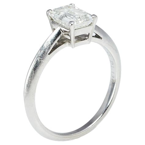 Tiffany And Co 217cttw Emerald Cut Diamond Platinum Engagement Ring