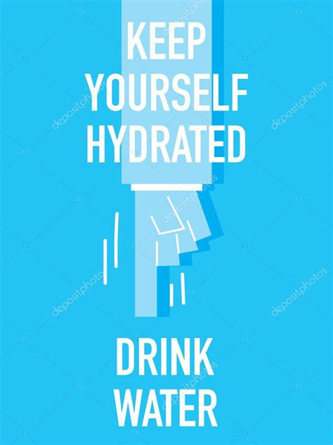 Words Keep Yourself Hydrated Drink Water — Stock Vector